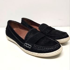 Donald J Pilner Molto Black Mohair Loafers Women's Shoes Size 5.5